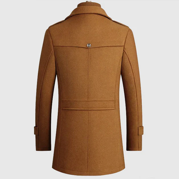 Modern Warm Wool Blend Coat Men - Image 5